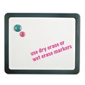 Universal Recycled Cubicle Dry Erase Board 15 .88 x 12 .88 Charcoal with Three Magnets UN31508